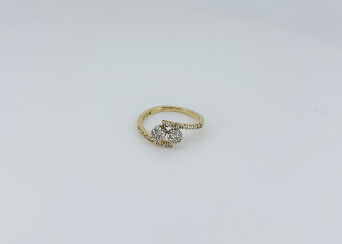 Swirl Bloom Diamond Ring For Her